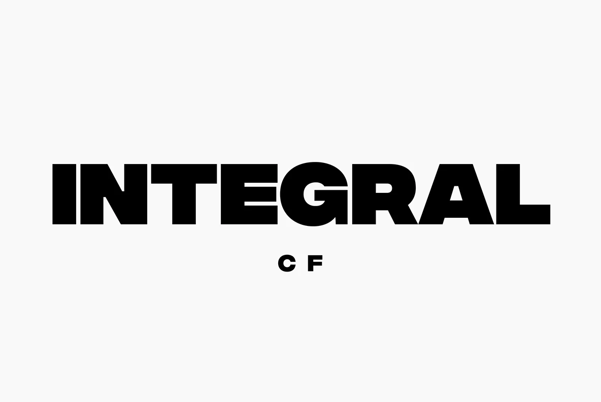 intergral swiss style typeface