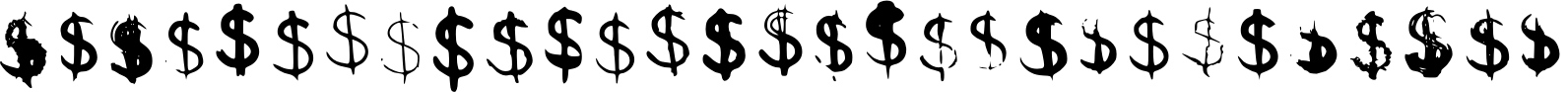 BM Graphics Dollar Symbol Font OpenType