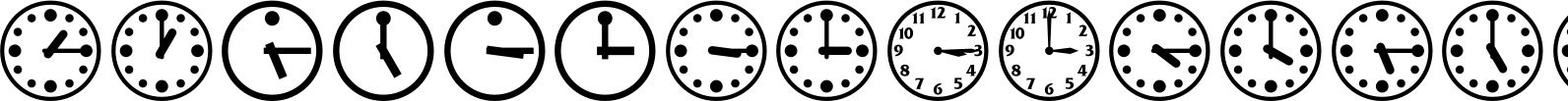 Time Clocks Font OpenType